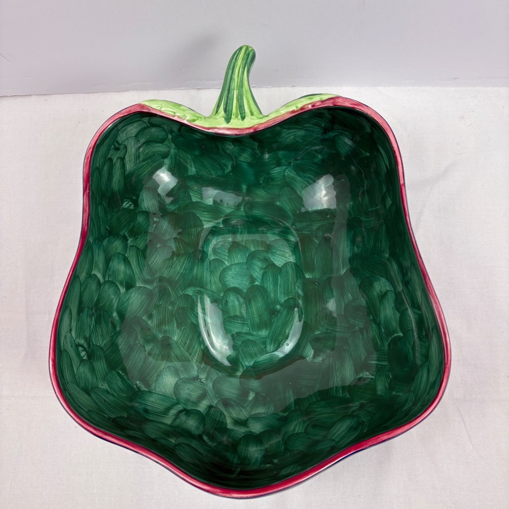 Mikasa Emerald Harvest Handcrafted Collection Serving Bowl Portugal Blue Green
